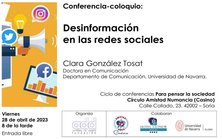 El viernes, conferencia en el Casino sobre la desinformación en las RRSS