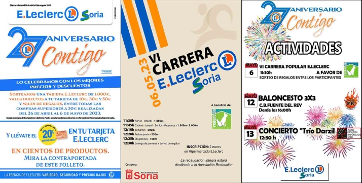 E.Leclerc celebra sus 27 años en Soria con multitud de sorteos y actividades