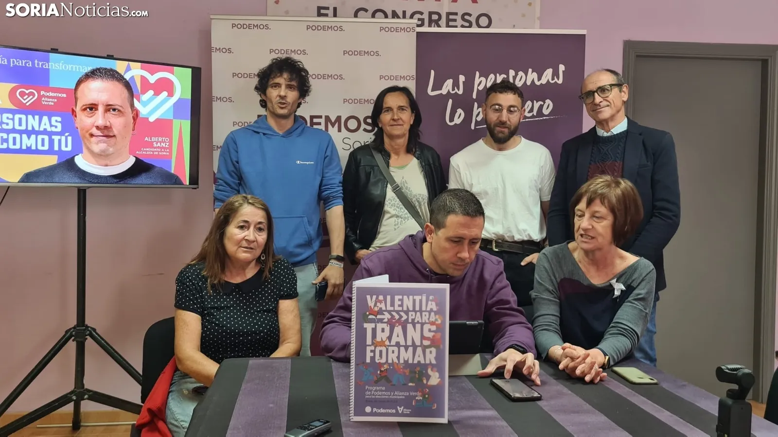 Presentación del Programa Electoral para el 28M en Soria de Podemos-AV