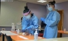 Dos enfermeras en Soria realizando pruebas de antígenos. /SN