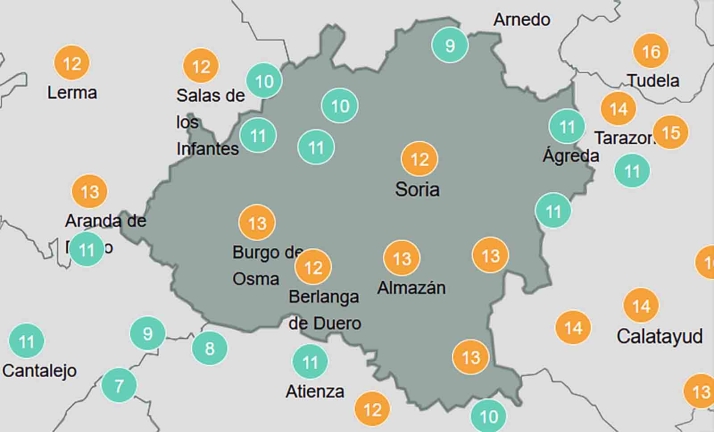 El tiempo en Soria: Mejoran las máximas