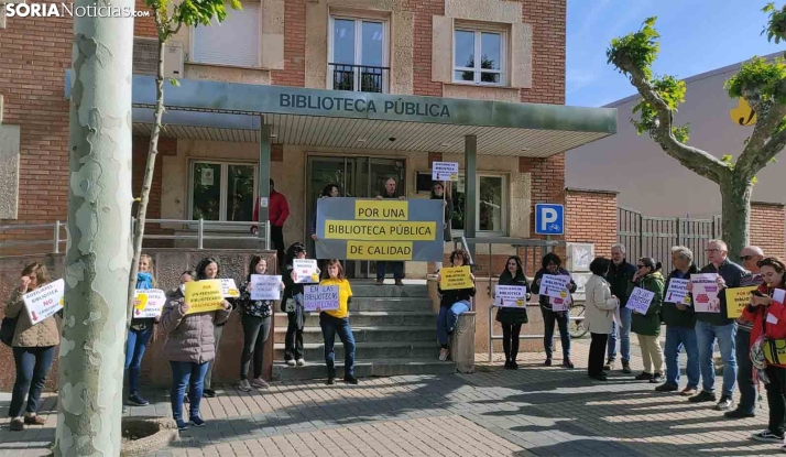 Los auxiliares de biblioteca continúan con sus movilizaciones en Soria