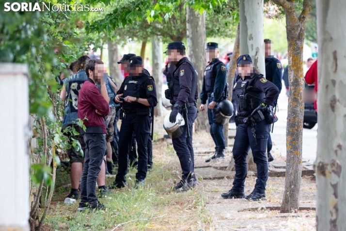 4 detenidos (ya en libertad) en los incidentes en Soria tras el descenso del Numancia