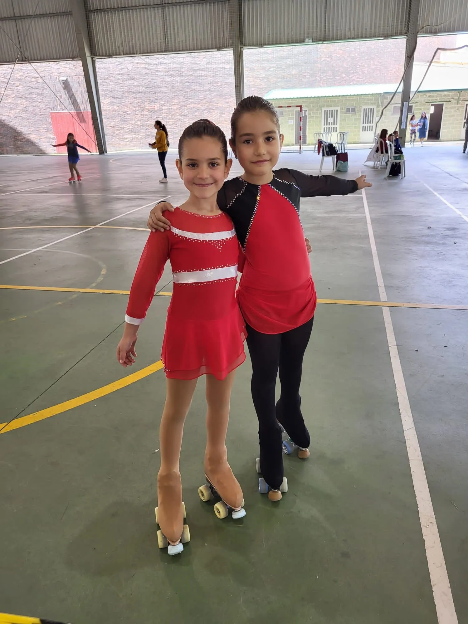 Una imagen de las jóvenes patinadoras sorianas en 