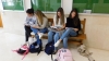 Cuatro estudiantes durante la EBAU 2023.