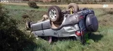 Foto 3 - Herido al volcar un todoterreno en Pozalmuro