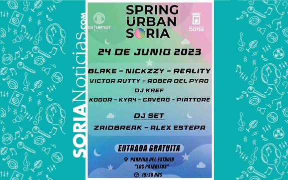 El festival Spring Urban Soria será el día 24 con Blake, Nickzzy y Reality 