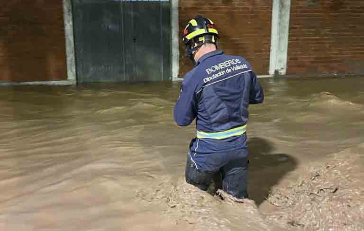 Ocho avisos al 112 por tormentas en Palencia y Valladolid