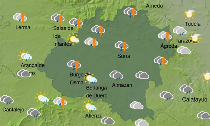 El tiempo: Domingo inestable con tormentas