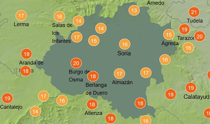 El tiempo en Soria: Acusado descenso en los termómetros