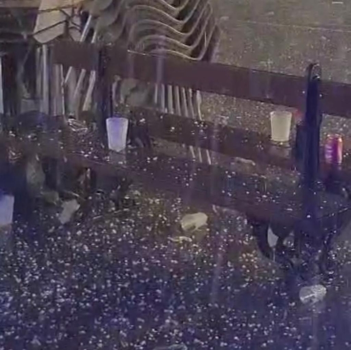 Vídeo: Una intensa granizada sorprende a los sorianos en la verbena previa a La Compra