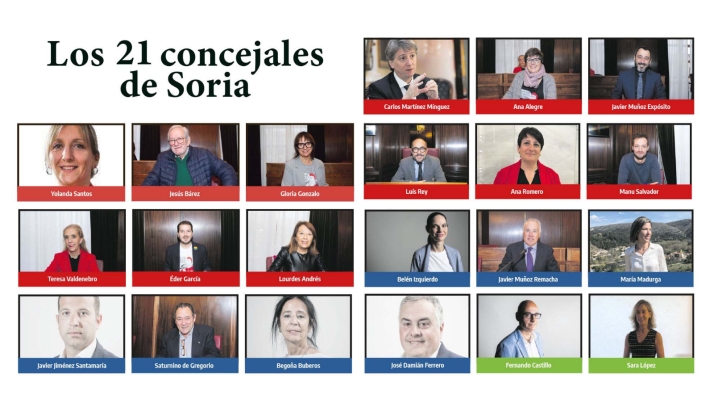 Estos son los 21 concejales del Ayuntamiento de Soria