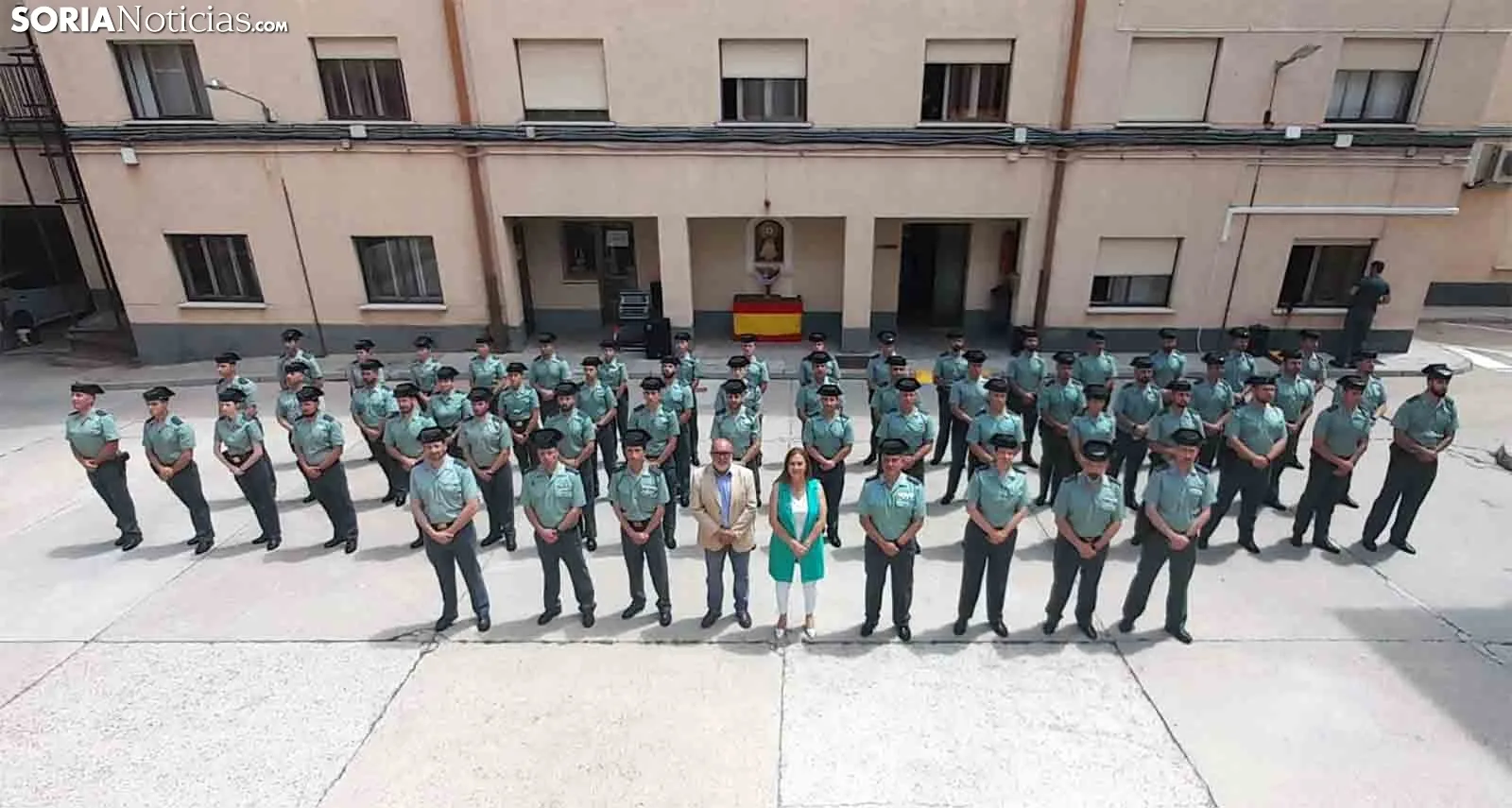 Imagen del acto de bienvenida y recibimiento este mediodía de jueves. /SN