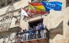 Los letrados, hoy en un balcón del palacio de los Condes de Gómara. 