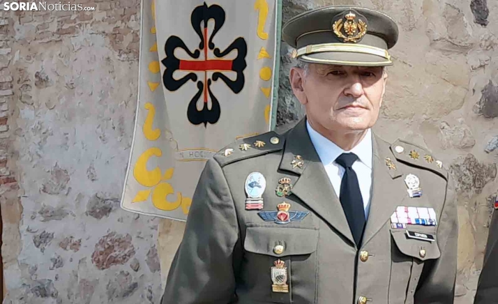 El coronel Ángel Esparza, hoy en el cuartel de Santa Clara. /SN