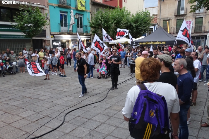 Una imagen del cierre de campaña hoy en Soria. /SN