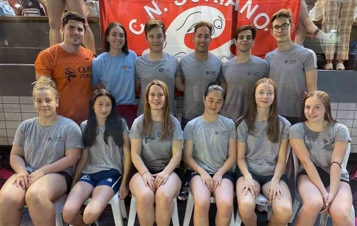 Diez medallas para el Natación Soriano en los regionales de Valladolid