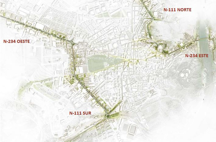 Licitada la humanización de las travesías norte y este de Soria para favorecer el tránsito de peatones y ciclistas sobre el de vehículos