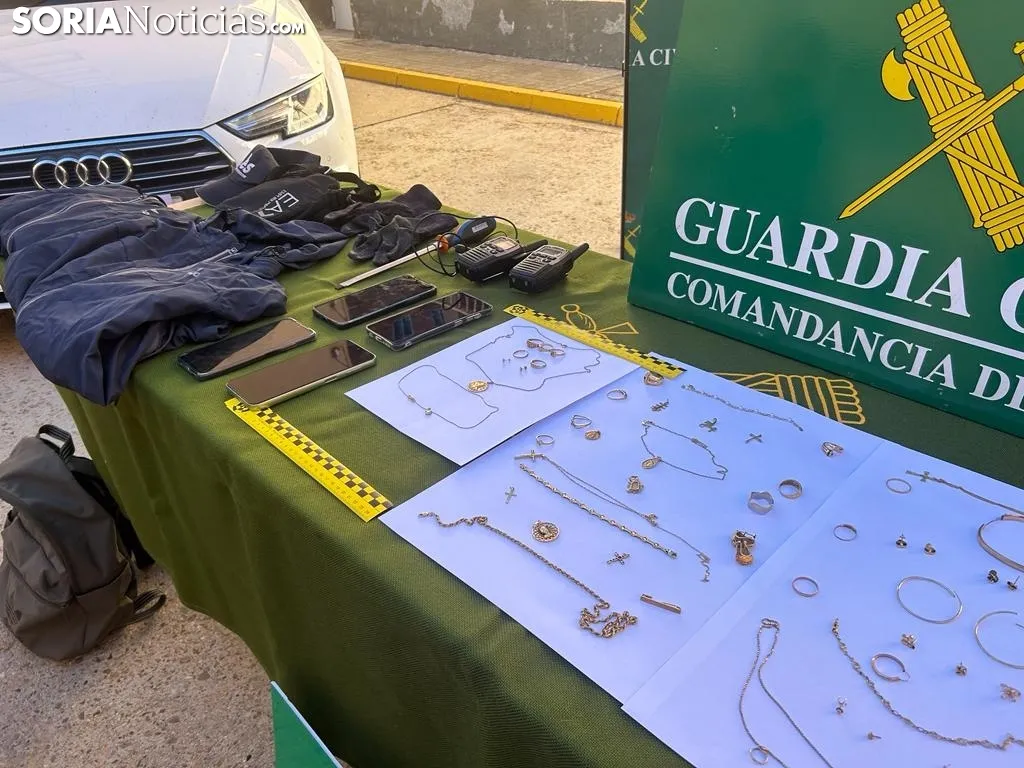 Foto 7 - Una operaci&oacute;n iniciada por la Guardia Civil de Almaz&aacute;n desarticula una red nacional de robos en domicilios