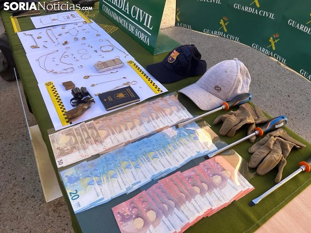 Foto 8 - Una operaci&oacute;n iniciada por la Guardia Civil de Almaz&aacute;n desarticula una red nacional de robos en domicilios