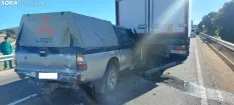 Accidente en la recta de Valdegeña en la N-122.