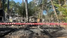 Incendio en el bar de la Playa Pita.