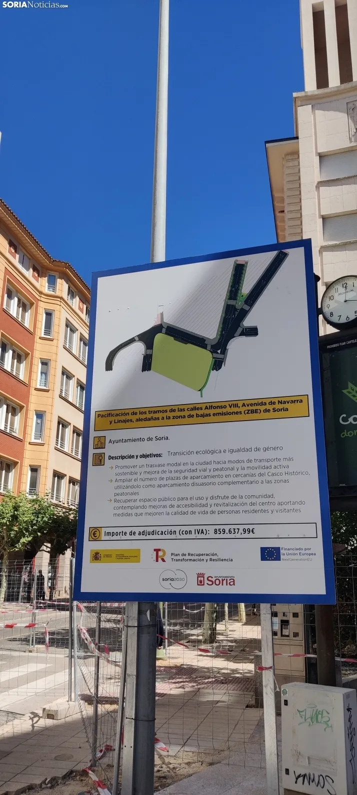 Obras Avenida de Navarra. 