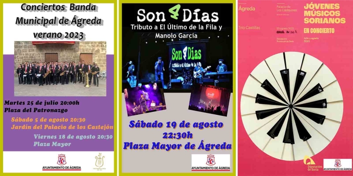 Tres citas musicales para este fin de semana en Ágreda