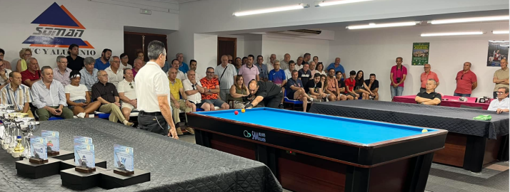 Rubén Legazpi se impuso a Robinson Morales en una gran final de billar a tres bandas