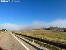 Foto 5 - Fotonoticia: La niebla se apodera del Puerto de la Bigornia a la entrada a Soria