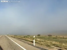 Foto 7 - Fotonoticia: La niebla se apodera del Puerto de la Bigornia a la entrada a Soria