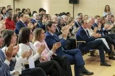 Mañueco en Soria durante el inicio del curso escolar. 