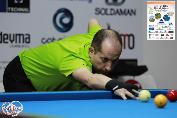 Buena actuación de Cortés en el open de billar de Alcázar de San Juan