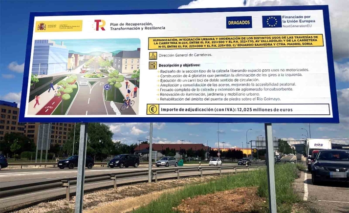 Cortes intermitentes desde este lunes en la carretera de Madrid por las obras en las travesías