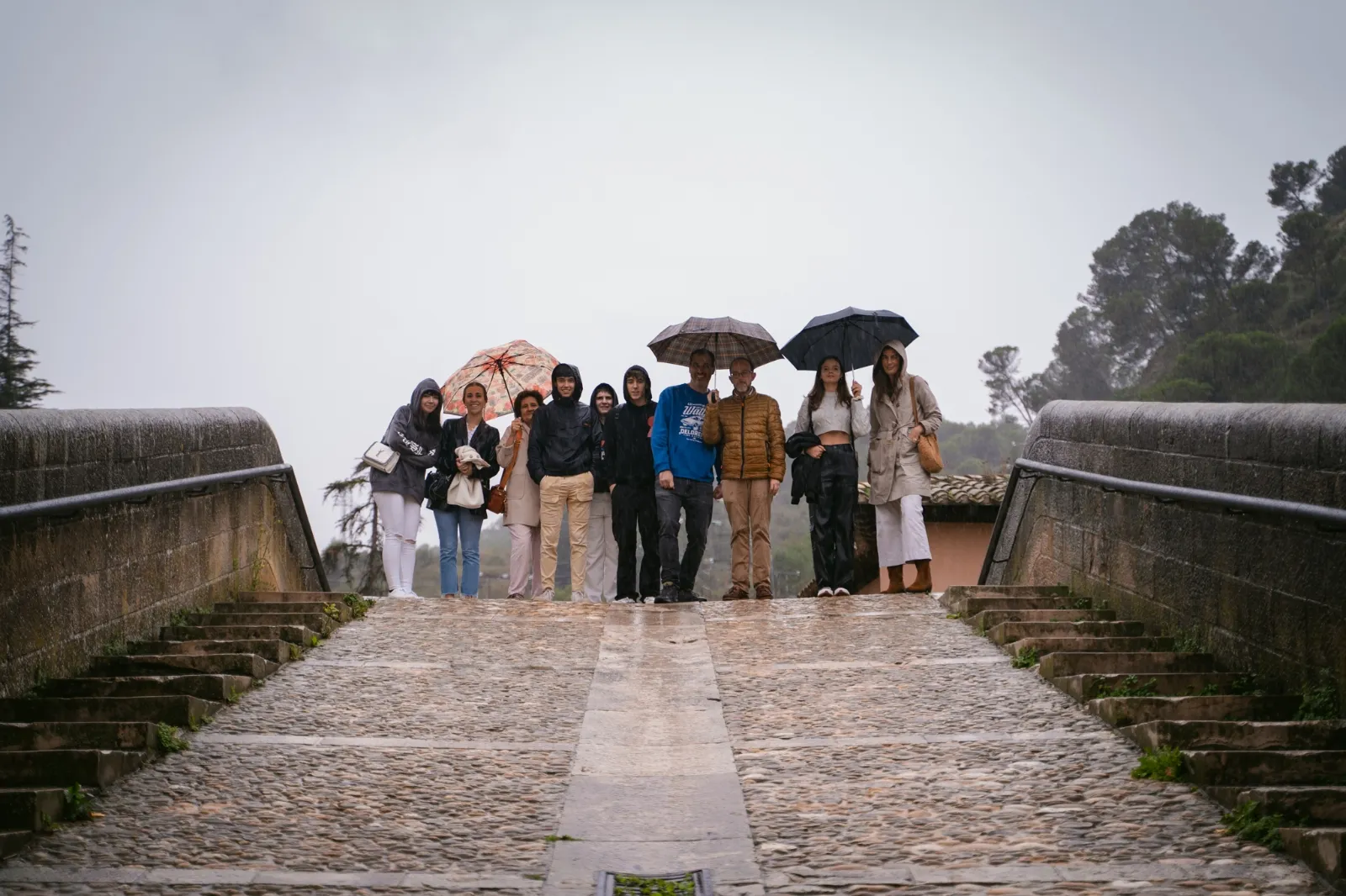 Una imagen de la visita de los estudiantes a Estella. /IES Machado