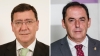 César Rico Ruiz, a la izquierda, y Benito Serrano, a la derecha, ambos del PP eran los presidentes en 2022 de las diputaciones de Burgos y Soria, respectivamente. Serrano lo continúa siendo. 