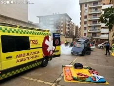 Foto 15 - As&iacute; act&uacute;an los servicios de Emergencia para atender un accidente en Soria