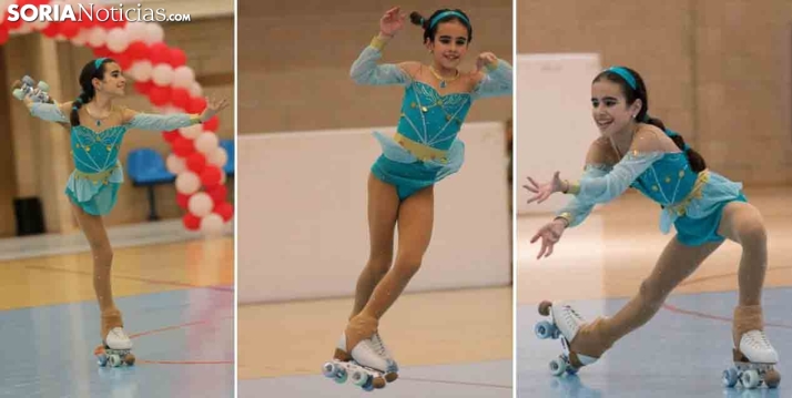 Carlota Soria, preparada para el Nacional Alevín de patinaje