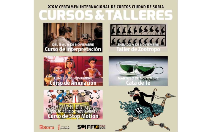 El Festival de Cortos de Soria completa su programa con diversos cursos y talleres para llegar a todos los públicos