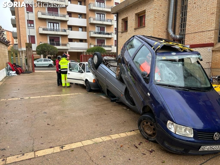 As&iacute; act&uacute;an los servicios de Emergencia para atender un accidente en Soria