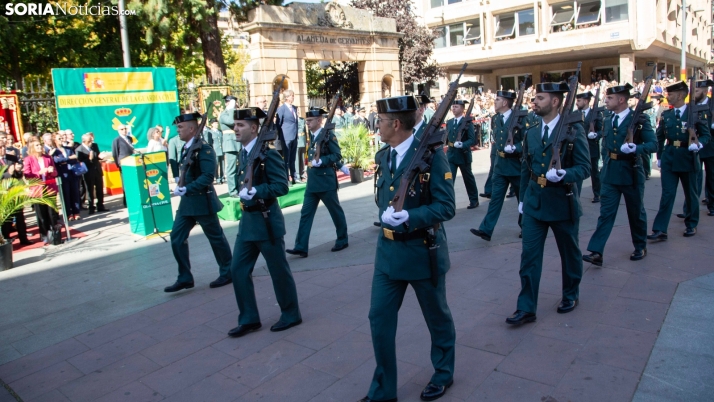 La Guardia Civil de Soria honra a la Virgen del Pilar en una emotiva mañana en la que no han faltado los homenajes a los caídos 