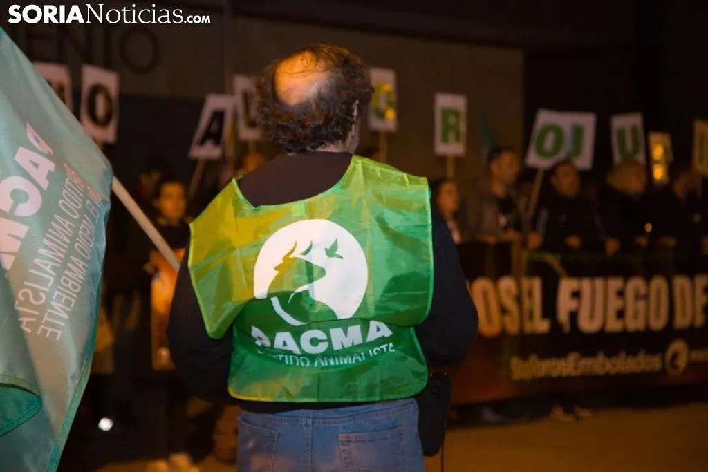 Manifestación de PACMA en contra del Toro Jubilo. /Maria Ferrer