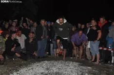 Una imagen de la noche de este martes en Las Cuevas de Soria. 