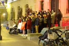 Una imagen de la concentración hoy en el Palacio Provincial. /PC
