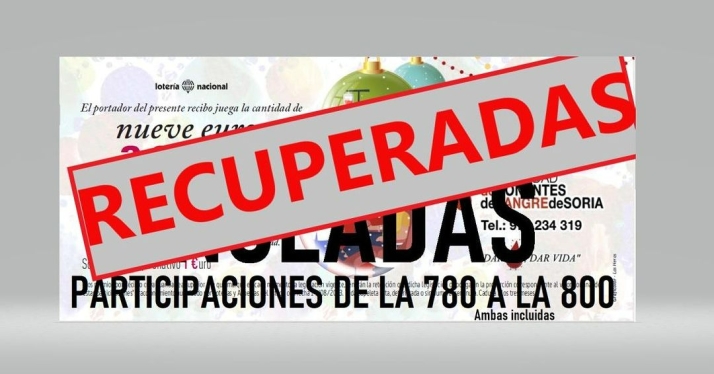 Donantes de Sangre recupera las papeletas de la Lotería Nacional extraviadas