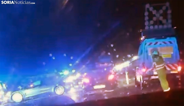 Choque entre un turismo y un todoterreno entre Soria y Garray