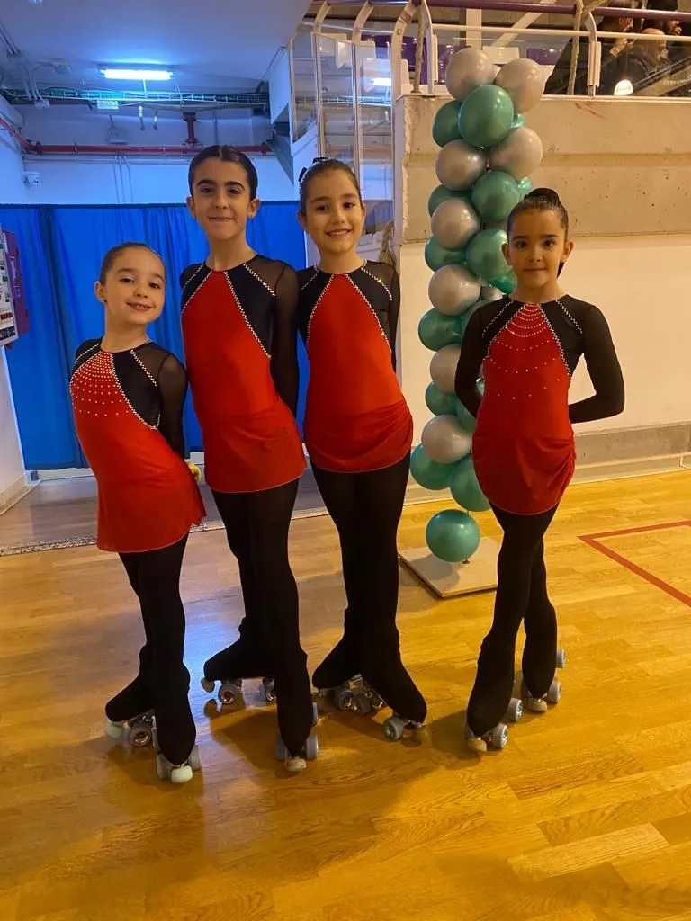 Patinadoras sorianas en Zaratán (Valladolid). 