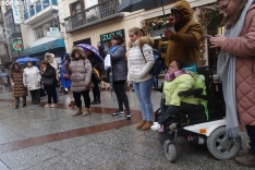 Una imagen de la concentración este mediodía de lunes. /SN