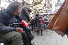 Una imagen de la concentración este mediodía de lunes. /SN