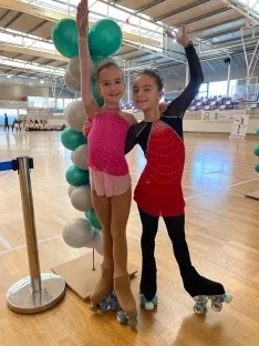 Patinadoras sorianas en Zaratán (Valladolid). 